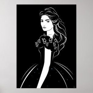 Poster Cendrillon en noir