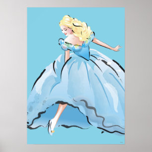 Poster Cendrillon Et Sa Chaussure En Verre