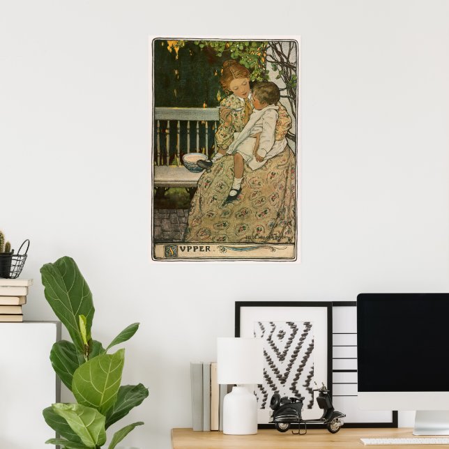 Poster Cène de Jessie Willcox Smith (Bureau à domicile)