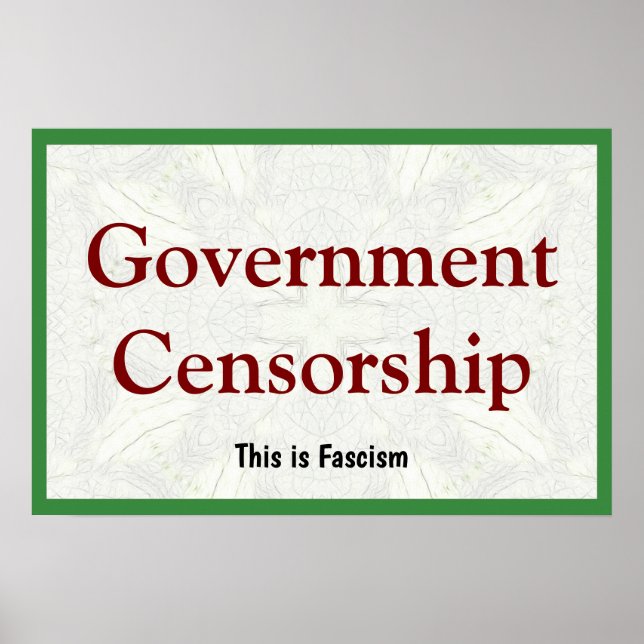 Poster Censure gouvernementale (Devant)