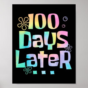 Poster Cent Jours Plus Tard 100E Jour D'Enseignant