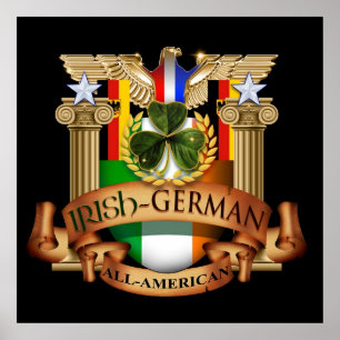 Poster Cent pour cent américain allemand irlandais