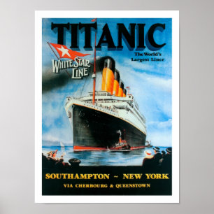 Poster Centenaire du revêtement du monde titanique de RMS