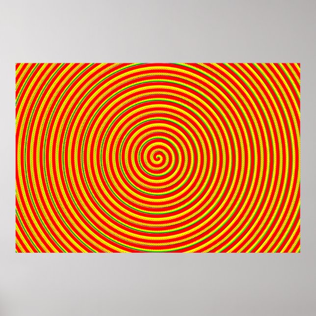Poster Centered Rainbow Spirals (Devant)