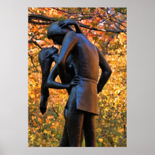 Poster Central Park Automne : Statue Romeo & Juliet 01