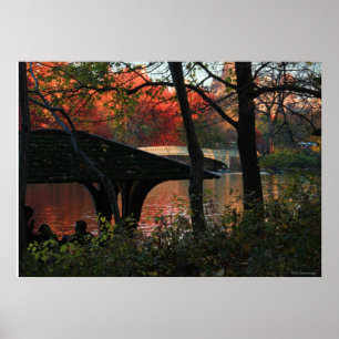 Poster Central Park : Conversation à travers de pont