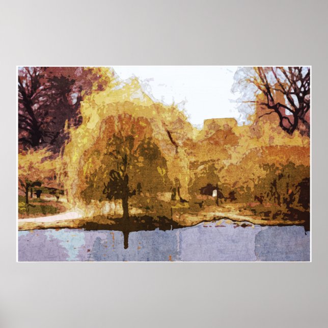 Poster Central Park en Automne poster, encadré ou non enc (Devant)