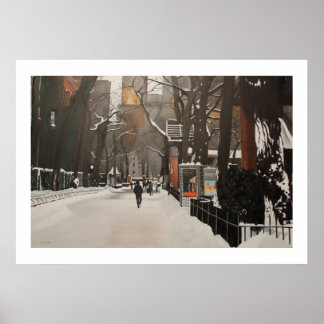 POSTER CENTRAL PARK ZOO DANS LA NEIGE