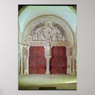 Poster Central Portal Narthex Church Sainte-Madelaine