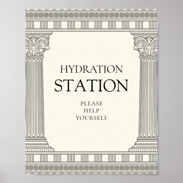 Poster Centrale d'hydratation Toga Party pour le coin eau (Devant)