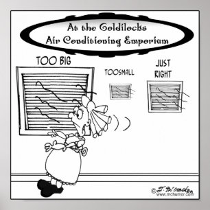 Poster Centre commercial de climatisation de Goldilocks