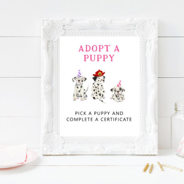 Poster Centre d'adoption | Symbole de la fête des pompier (Créateur téléchargé)