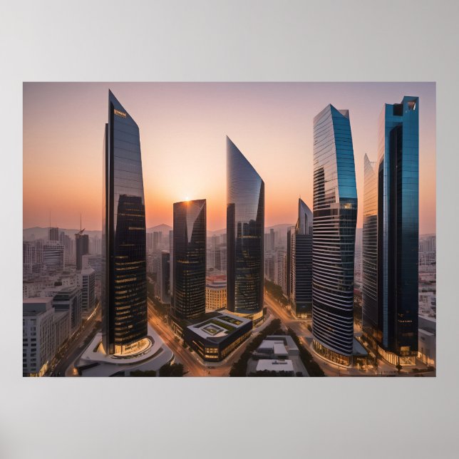 Poster Centre d'affaires moderne (Devant)