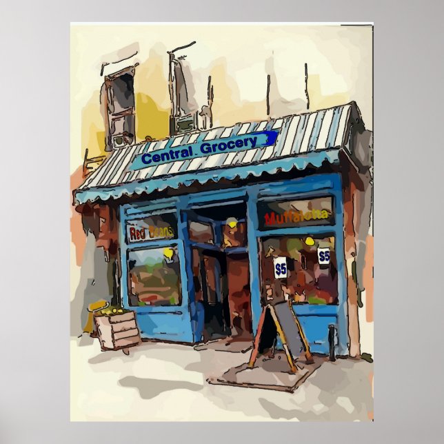 Poster Centre d'alimentation, Quartier français (Devant)