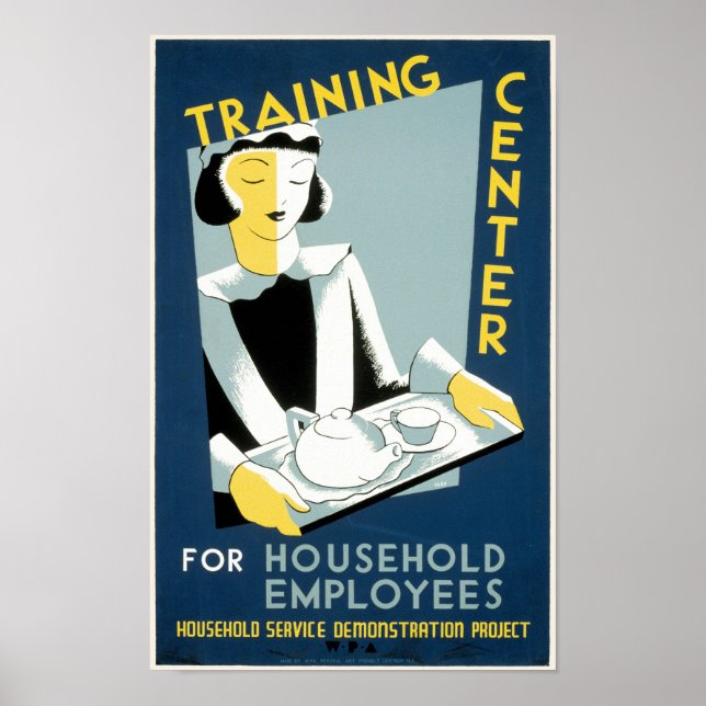 Poster Centre De Formation Pour Les Employés Ménagers (Devant)