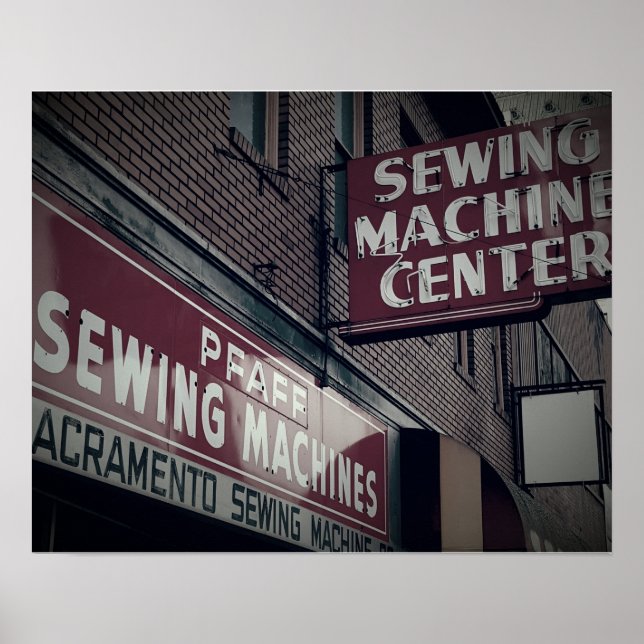 Poster Centre de machines à coudre de Sacramento (Devant)