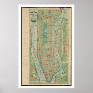 Poster Centre De New York, Première Ville Du Monde