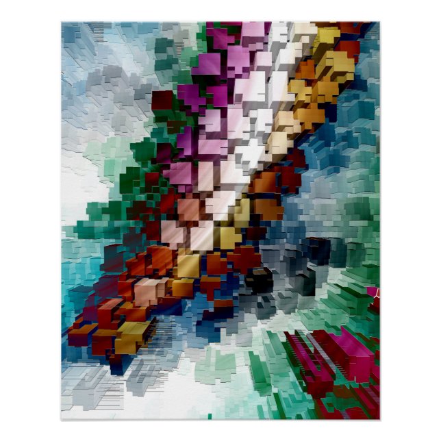 Poster Centré sur le cube (Devant)