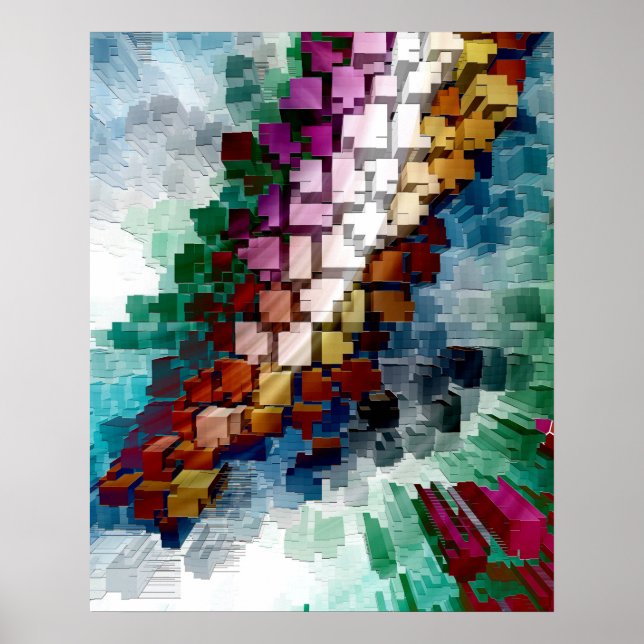 Poster Centré sur le cube (Devant)