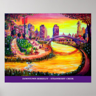 Poster Centre-ville de Berkeley - Strawberry Creek