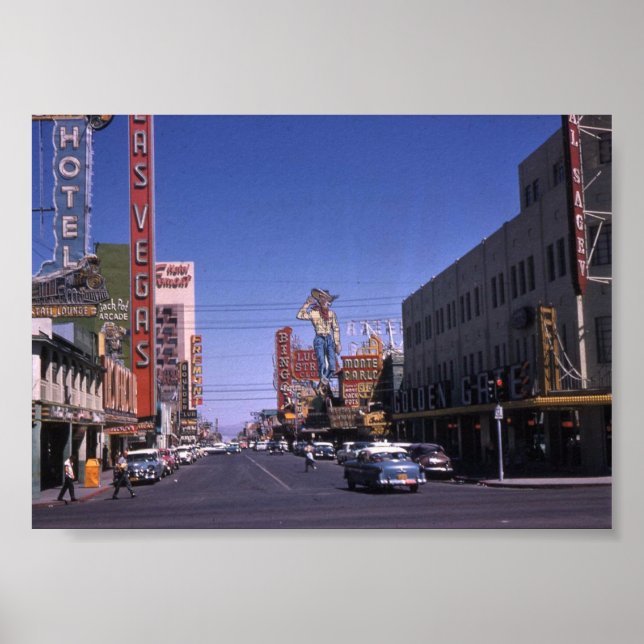 Poster Centre-ville de Las Vegas 1954 (Devant)