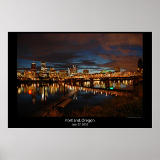 Poster Centre-ville de Portland, Oregon
