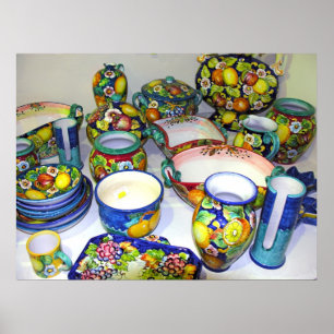 Poster Céramiques de fruits de Sorrente (Italie)