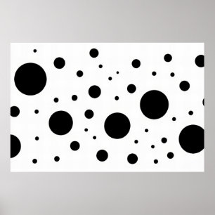 Poster Cercle Abstrait minimaliste noir blanc moderne