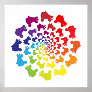 Poster cercle arc-en-ciel