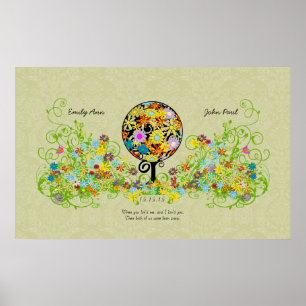 Poster Cercle de Forêt Magique de l'Amour Mariage d'arbre