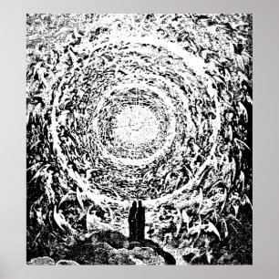 Poster Cercle d'illustration du paradis de Dante d'anges