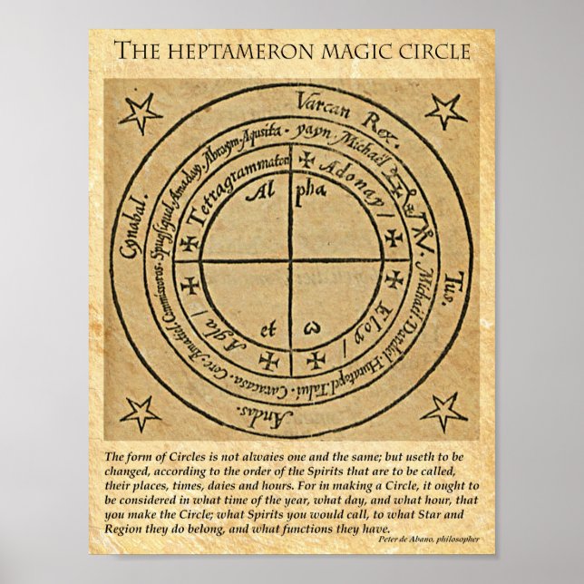 POSTER CERCLE MAGICK HÉPTAMERON (Devant)