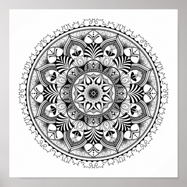 Poster Cercle Mandala 2 (Devant)
