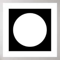 Cercle noir et blanc, conception géométrique simpl