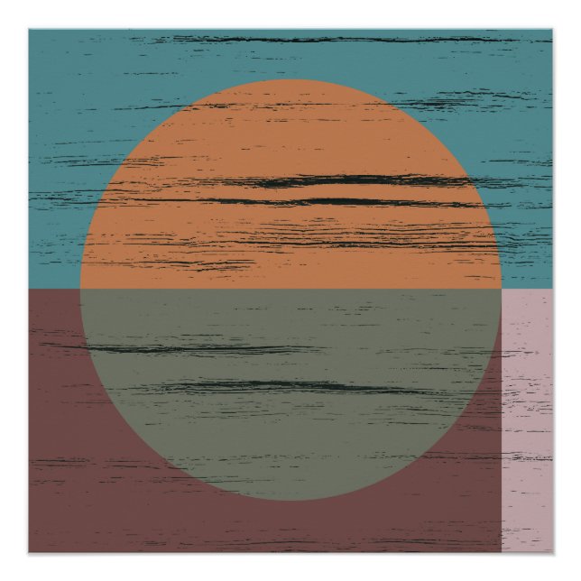 Poster Cercle Orange Et Vert (Devant)