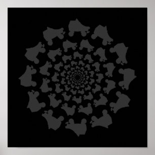 Poster cercle patiné