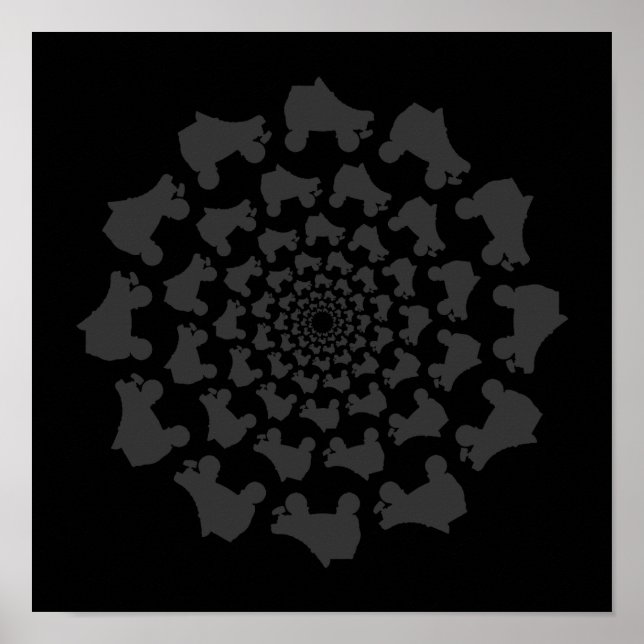 Poster cercle patiné (Devant)