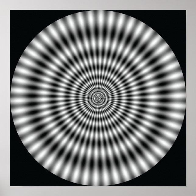 Poster Cercle vibratoire - Illusion optique (Devant)