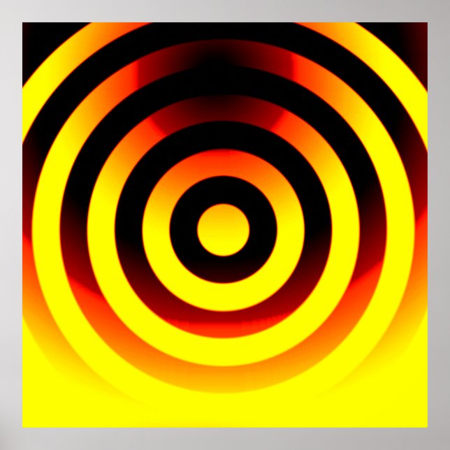 Poster cercles arrière - plans géométriques motif en coul (Devant)