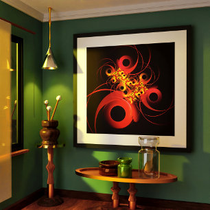 Poster Cercles colorés Motif d'art Abstrait moderne #08