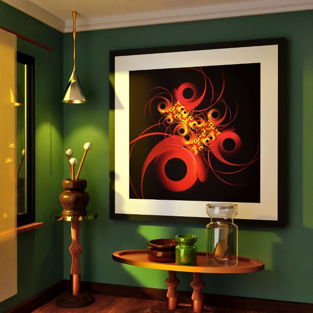 Poster Cercles colorés Motif d'art Abstrait moderne #08 (Colorful Circles Modern Abstract Art Pattern #08 Poster)