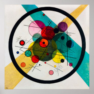 Poster Cercles dans un cercle par Wassily Kandinsky