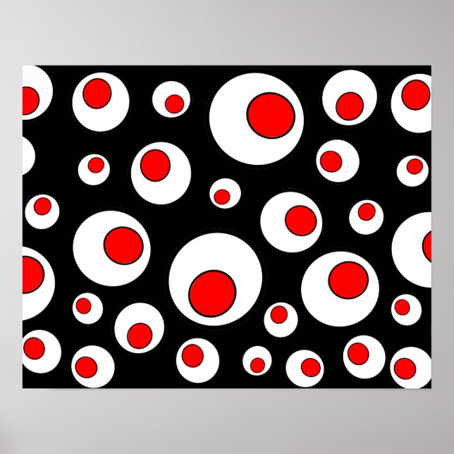 Poster Cercles de Cool géométriques Abstraits (Devant)