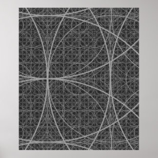 Poster Cercles de géométrie sacrés Fleur de vie