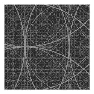 Poster Cercles de géométrie sacrés Fleur de vie