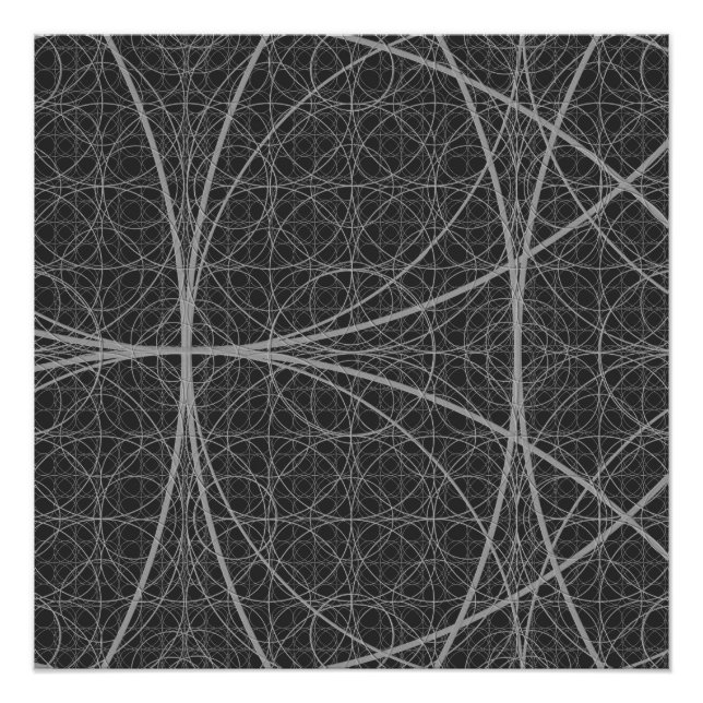 Poster Cercles de géométrie sacrés Fleur de vie (Devant)