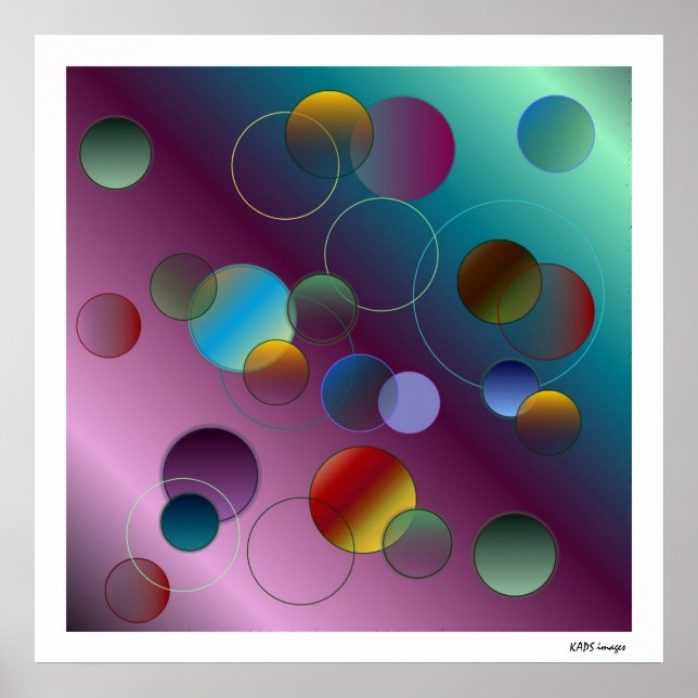 Poster Cercles flottants (Devant)