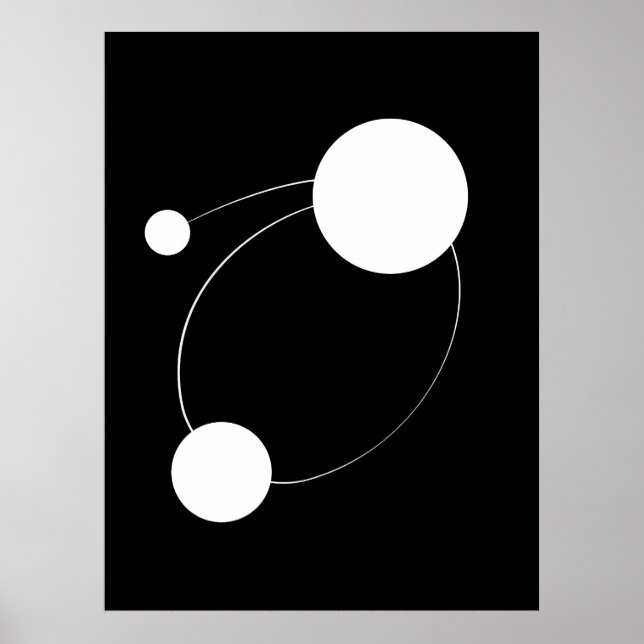 Poster Cercles interconnectés Art Abstrait | G minimalist (Devant)