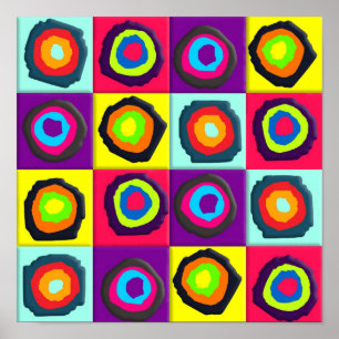 Poster cercles motif