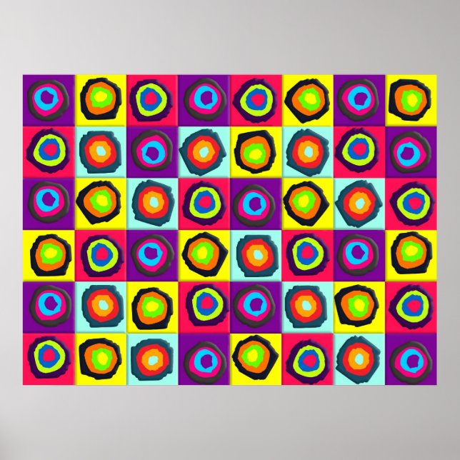 Poster cercles motif (Devant)